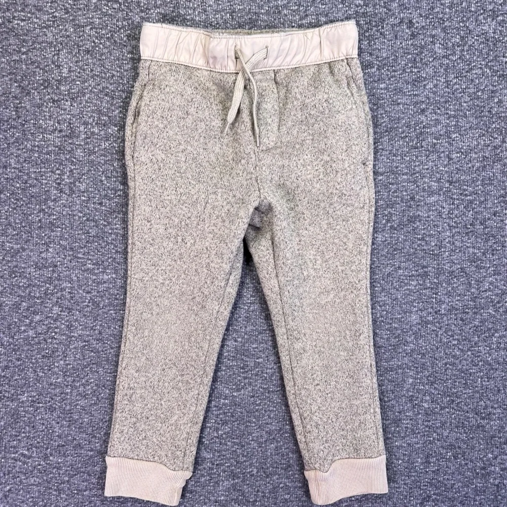 OshKosh Jogger Pants Toddler 3T Fleece Lined Casual Winter Sweater Knit 19x14.5